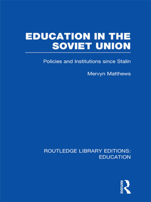 cover image of Education in the Soviet Union